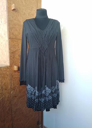 Брендовое вискозное платье миди