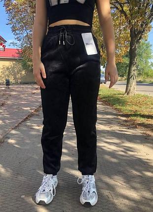 Велюрові штани на флісі