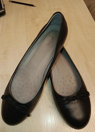 Кожаные балетки ecco, размер 40