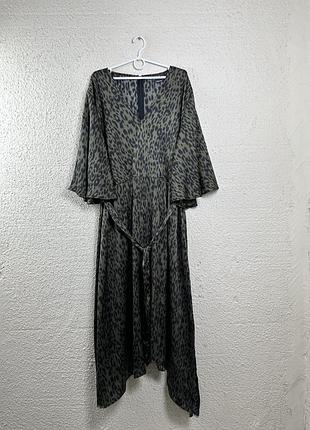 Сатиновое платье миди батал, большой размер