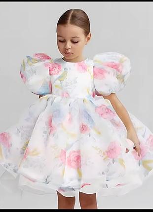 Детское вечернее цветочное платье для девочек