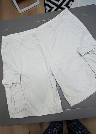 Шорты мужские карго бежевые faded glory man, размер 4xl.