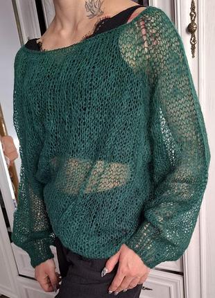 Кофточка павутинка меринос ÷альпака