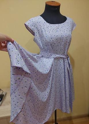 Продам нежно фиолетовое легкое платье, размер xl-xl