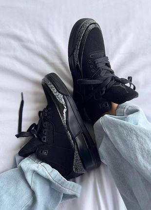 Кроссовки nike air jordan retro 3 “black cat”