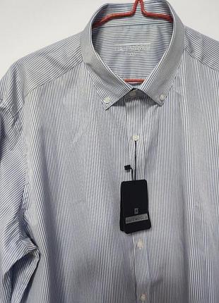 Сорочка рубашка чоловіча сіра біла смужка hatemogle, розмір 2xl.