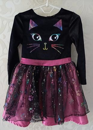 Карнавальное платье кошечки на 3-5 лет.