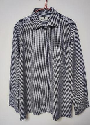 Сорочка рубашка чоловіча синя на замку молнії david's mode man, розмір m - l.