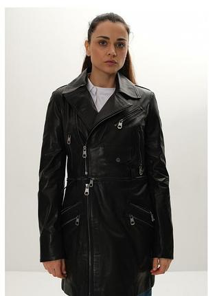 Подовжена шкіряна куртка 😍
