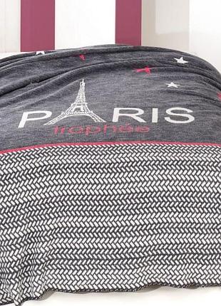 200х240см. плед marie claire турция. хлопок. толстый и нежный плед, покрывало. в полоску париж.