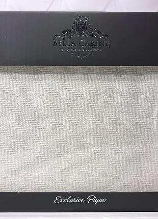 Кремовое пике 200х240см. хлопок. bella carine туреччина krem