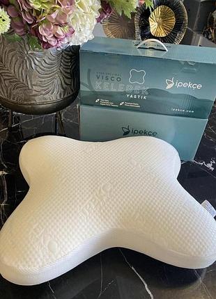Ортопедична подушка, 40*60*15см. kelebek ipek подушка метелик для шиї з анатомічною піною. туреччина