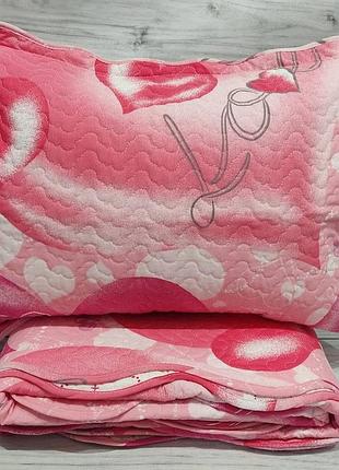 180-250см. стьобане покривало для дівчинки. рожеве. бавовна. miss bella туреччина 9782