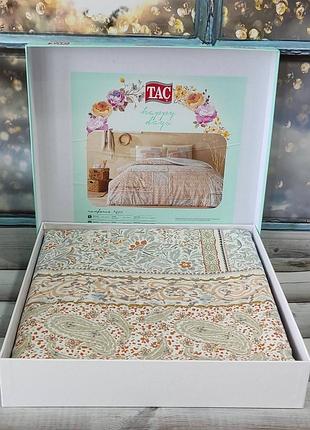 Agote kiremit евро размер. постельное белье из натурального хлопка. ранфорс. tac турция. пастельный, знижка