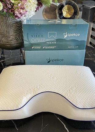 Ортопедическая подушка, 40*60*15см. турция. omuz destekli ipek поддержка плеч и шеи с анатомической памятью