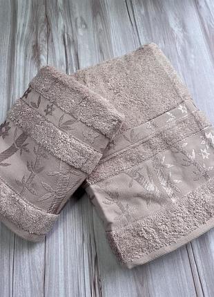 Бамбукові рушники баня + обличчя. 100% бамбука. щільні та товсті. туреччина pupillaю колір рожева пудра