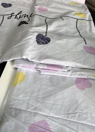 Евро размер. полин (натуральный хлопок). нежно постельное белье. узбекистан. сердечки