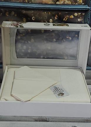 Хлопковая скатерть 160х220см., салфетки 8 штук. honey tabe турция