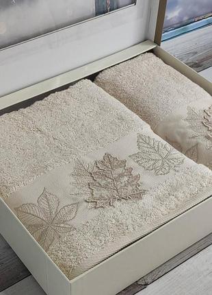 Бамбукові рушники з вишивкою. 2 штуки. туреччина pupilla janet pudra