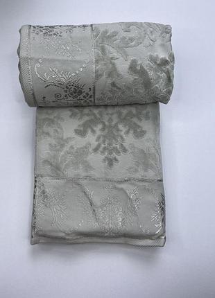 Велюр / махра. набор 70-140 и 50-90см. полотенца турция pupilla sarah серое