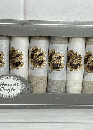 Hamdi bej 45х70см., 6 шт/уп. вафельні кухонні рушники.