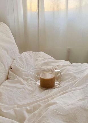 Вареный хлопок. молочный цвет. евро размер. постельное белье. индивидуальный пошив на заказ. украина.