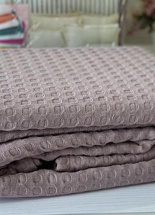 Вафельное покрывало, 200х240см. хлопок. by ido турция. цвет капучино. 9251-9