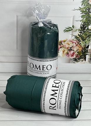 180х200см., сатиновая простыня на резинке с наволочками. 100% хлопок. зеленый цвет. romeoтурция. duz kapichino