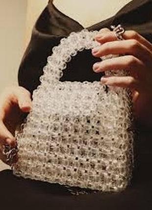 Сумочка из бусин мини трендовая модель