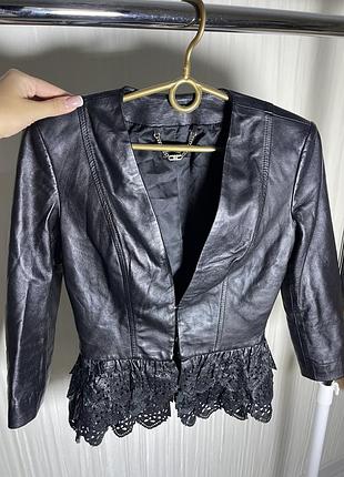 Шкіряний піджак від elisabetta franchi