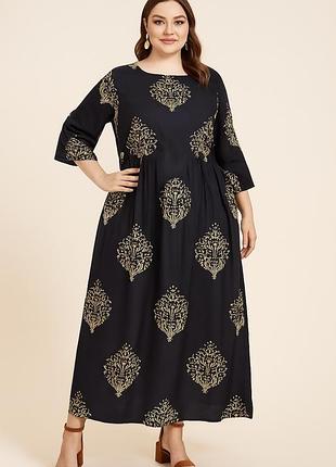 🥰 довга сукня в принт shein 2xl