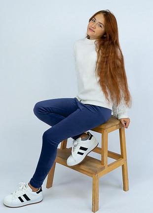 Велюровые лосины синие, велюровые лосины на флисе, теплые лосины велюровые, велюровые лосины на флисе, велбровые лосины на микро меху