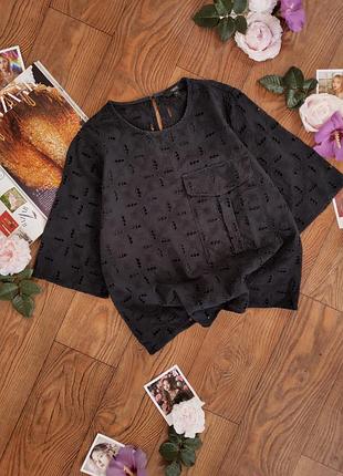 Бавовняна блуза в прошву