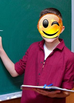 Стильна сорочка для хлопчика в гарному стані, підходить на зріст 134-140 см, 9-10 років. рукав-трансформер