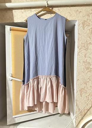 Сукня-сарафан oversize з рюшами