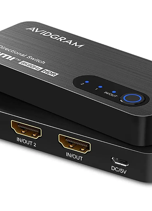 Автоматический переключатель hdmi avidgram 2 в 1 8k 60 гц 4k 120 гц двухнаправленный селекторный концентратор для p5 xbox uhd tv