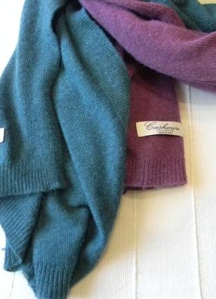 Большой шарф палантин cashmere collection фиолетовый 202х64,56 фото