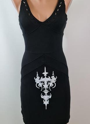 Сарафан приталенный с шипами, tribal, y2k, cybercore, готический