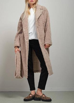 Хутряне пальто беж бежеве пальто хутро