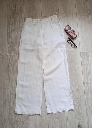 Красивые брюки льняные с карманами