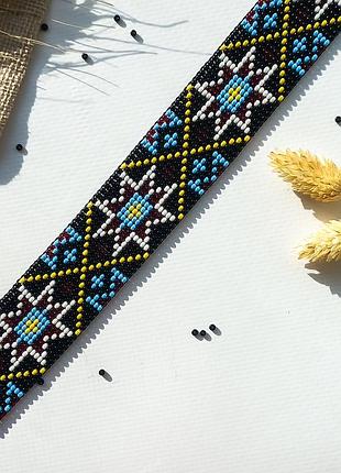 Чокер из бисера, ленточный гердан