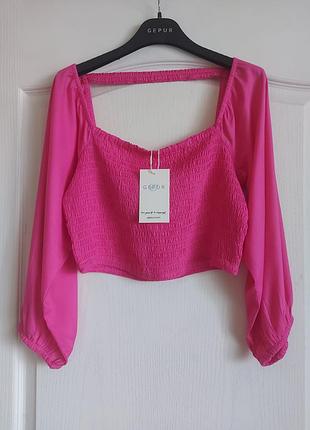 Блузка маловременно - сиреневый, качественный хлопок 100%, размер м.