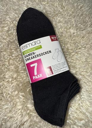 Набір жіночих коротких шкарпеток в чорному кольорі