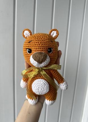 Вʼязана іграшка тигреня мʼяка іграшка