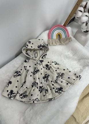 Классная флисовая кофта с микки disney baby, капюшонка, флиска, кофта