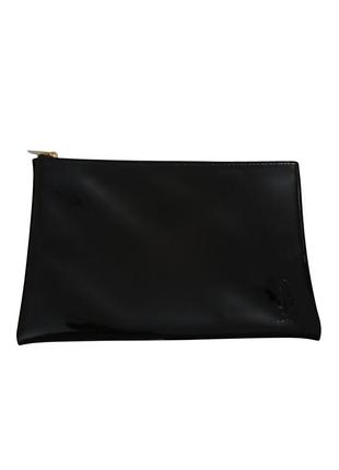 Косметичка женская yves saint laurent черная лакированная