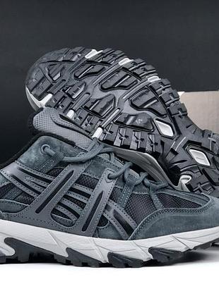 Зимние кроссовки asics gel sonoma темно серые