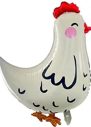 Фольгована кулька  (74х57 см) курочка біла