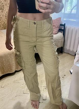 Брюки карго бежеві