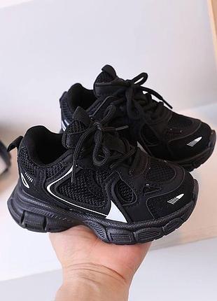 Кроссовки 119, р.21,22,23,24,25,26,27,28,29,30,31,32,33,34,35, эко-кожа+текстиль, черный